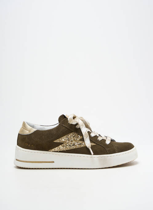 Baskets nubuck talon plat jusqu'à 3cm vert SEMERDJIAN femme