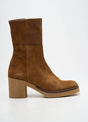 Bottines/boots nubuck talon de 4 à 6cm marron PATRICIA MILLER femme