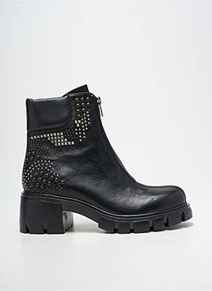 Bottines/boots matière lisse talon de 4 à 6cm noir FRU.IT femme