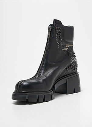 Bottines/boots matière lisse talon de 4 à 6cm noir FRU.IT femme