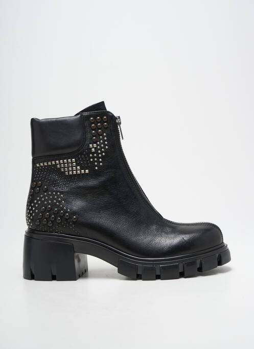 Bottines/boots matière lisse talon de 4 à 6cm noir FRU.IT femme