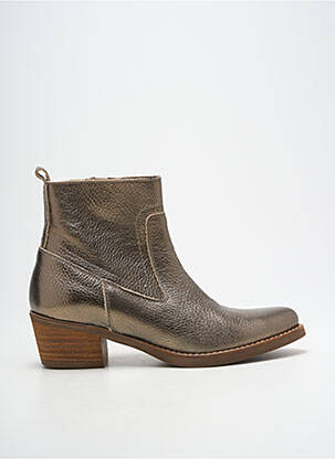 Bottines/boots tissage satiné talon de 4 à 6cm or PATRICIA MILLER femme