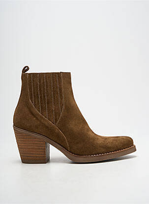 Bottines/boots bout pointu talon de 7 à 9cm marron PATRICIA MILLER femme