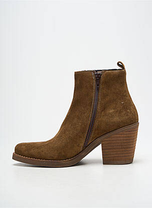 Bottines/boots bout pointu talon de 7 à 9cm marron PATRICIA MILLER femme