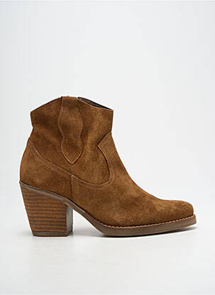 Bottines/boots bout pointu talon de 7 à 9cm marron PATRICIA MILLER femme