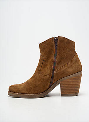 Bottines/boots bout pointu talon de 7 à 9cm marron PATRICIA MILLER femme