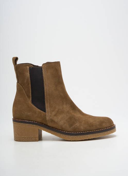 Bottines/boots nubuck talon de 4 à 6cm marron PATRICIA MILLER femme