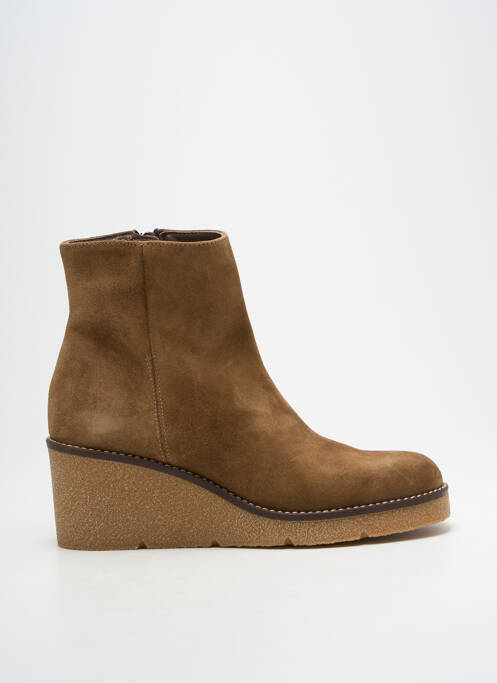 Bottines/boots nubuck talon de 7 à 9cm marron PATRICIA MILLER femme