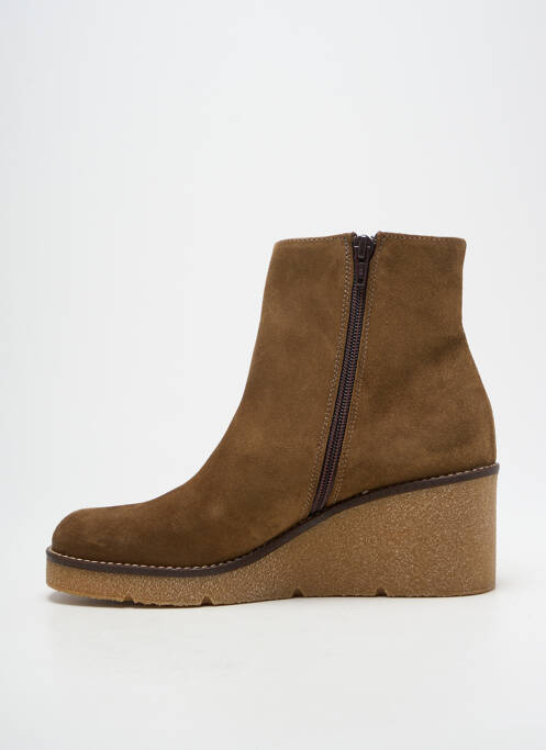 Bottines/boots nubuck talon de 7 à 9cm marron PATRICIA MILLER femme