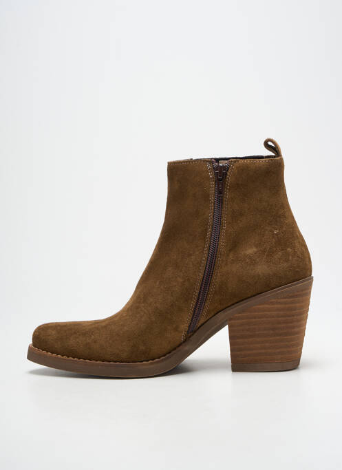 Bottines/boots bout pointu talon de 7 à 9cm marron PATRICIA MILLER femme