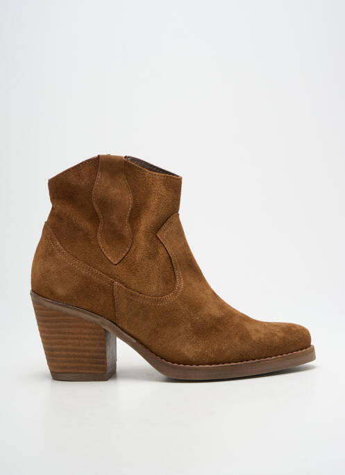 Bottines/boots bout pointu talon de 7 à 9cm marron PATRICIA MILLER femme