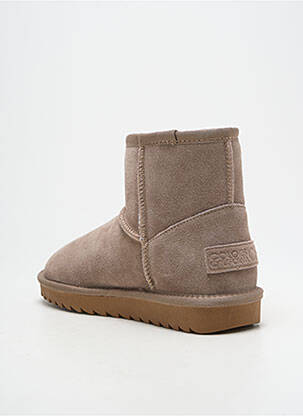 Bottines/boots fourrée talon plat jusqu'à 3cm gris COLORS OF CALIFORNIA femme