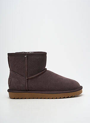 Bottines/boots fourrée talon plat jusqu'à 3cm marron fonce COLORS OF CALIFORNIA femme