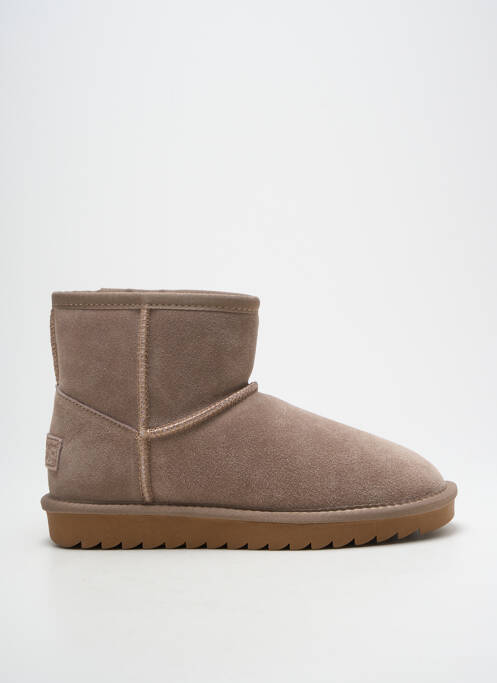 Bottines/boots fourrée talon plat jusqu'à 3cm gris COLORS OF CALIFORNIA femme