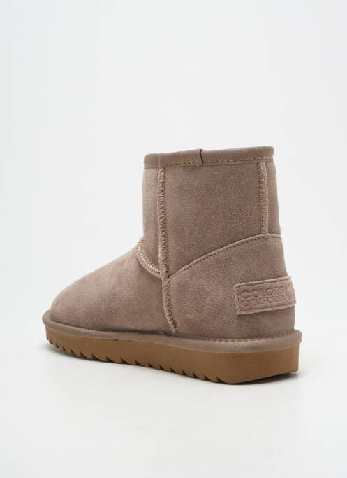 Bottines/boots fourrée talon plat jusqu'à 3cm gris COLORS OF CALIFORNIA femme