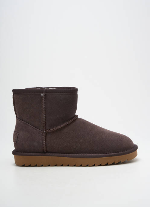 Bottines/boots fourrée talon plat jusqu'à 3cm marron fonce COLORS OF CALIFORNIA femme