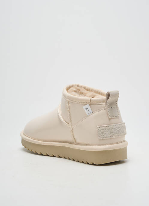 Bottines/boots fourrée talon plat jusqu'à 3cm beige COLORS OF CALIFORNIA femme