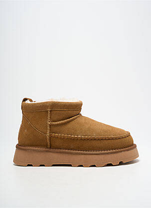 Bottines/boots fourrée talon de 4 à 6cm marron KELARA femme
