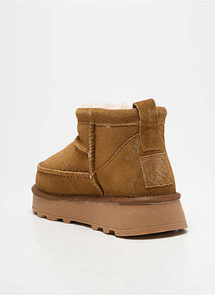 Bottines/boots fourrée talon de 4 à 6cm marron KELARA femme