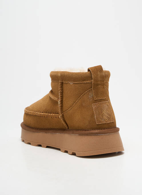 Bottines/boots fourrée talon de 4 à 6cm marron KELARA femme