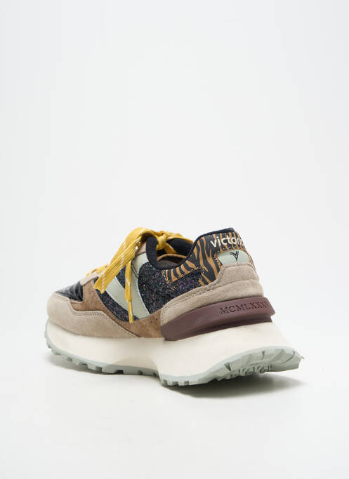 Baskets nubuck talon de 4 à 6cm noir VICTORIA femme