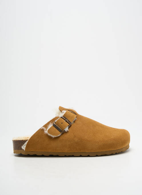 Mules/sabots talon plat jusqu'à 3cm marron IAM femme
