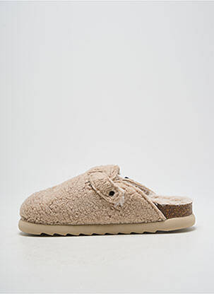 Mules/sabots talon plat jusqu'à 3cm beige VERBENAS femme