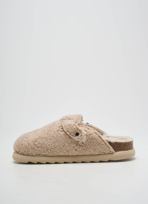 Mules/sabots talon plat jusqu'à 3cm beige VERBENAS femme