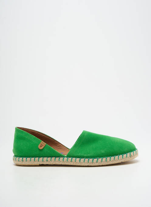 Espadrilles bout rond talon plat jusqu'à 3cm vert VERBENAS femme