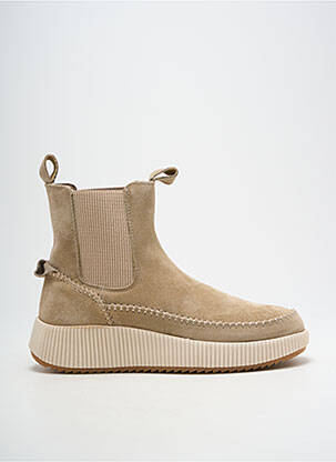 Bottines/boots nubuck talon de 4 à 6cm beige KELARA femme