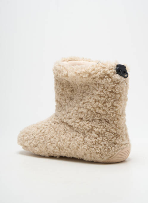 Chaussons/pantoufles bout rond talon plat jusqu'à 3cm beige VERBENAS femme