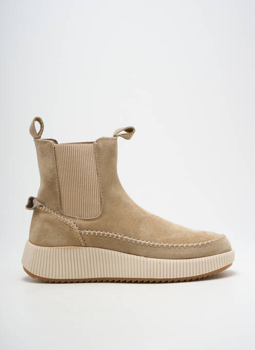 Bottines/boots nubuck talon de 4 à 6cm beige KELARA femme