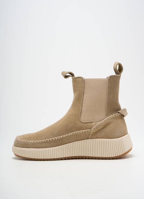 Bottines/boots nubuck talon de 4 à 6cm beige KELARA femme