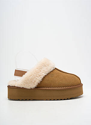 Mules/sabots talon de 4 à 6cm marron KELARA femme