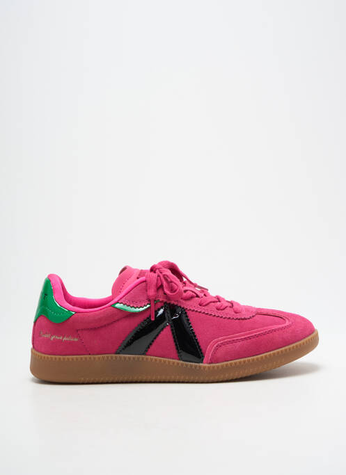 Baskets semelle amovible talon plat jusqu'à 3cm rose ASFVLT femme