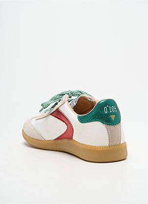 Baskets bout rond talon plat jusqu'à 3cm vert ZERO CENTCINQ femme