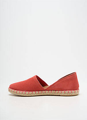 Espadrilles nubuck talon plat jusqu'à 3cm rose VERBENAS femme