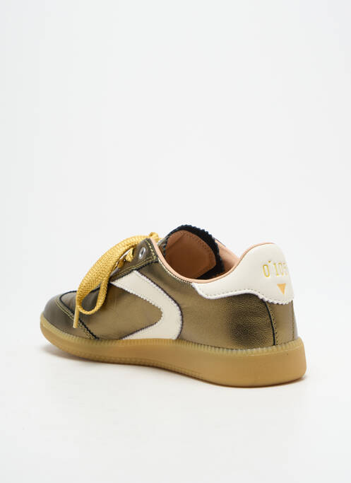 Baskets matière lisse talon plat jusqu'à 3cm vert ZERO CENTCINQ femme