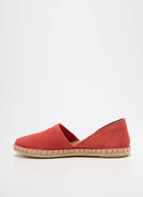 Espadrilles nubuck talon plat jusqu'à 3cm rose VERBENAS femme