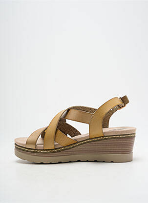 Sandales/nu pieds matière lisse talon de 4 à 6cm beige XTI femme