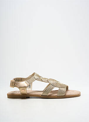 Sandales/nu pieds chiquet talon plat jusqu'à 3cm or XTI femme