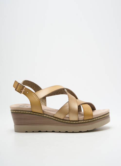 Sandales/nu pieds matière lisse talon de 4 à 6cm beige XTI femme