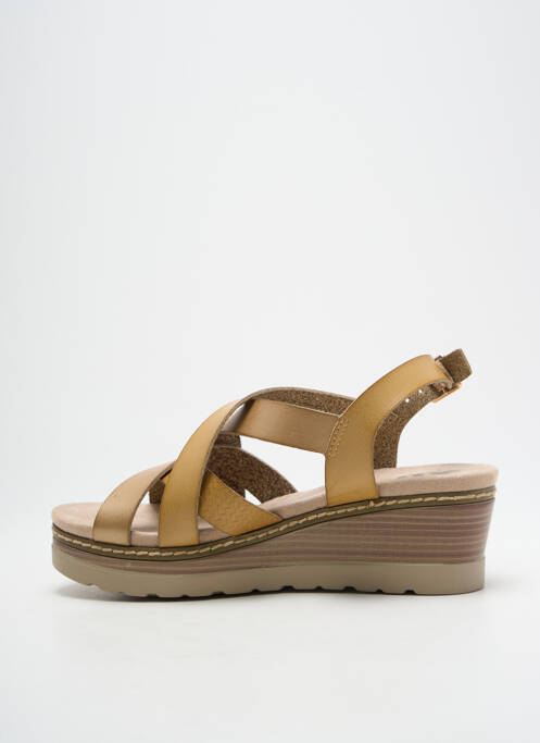 Sandales/nu pieds matière lisse talon de 4 à 6cm beige XTI femme