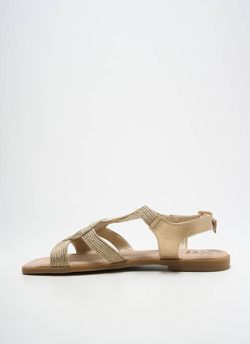 Sandales/nu pieds chiquet talon plat jusqu'à 3cm or XTI femme