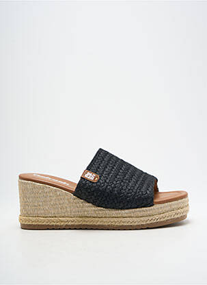 Mules/sabots talon compensé talon de 7 à 9cm noir REFRESH femme