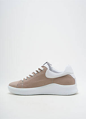 Baskets semelle amovible talon plat jusqu'à 3cm beige CHARLOTTE OF SWEDEN femme