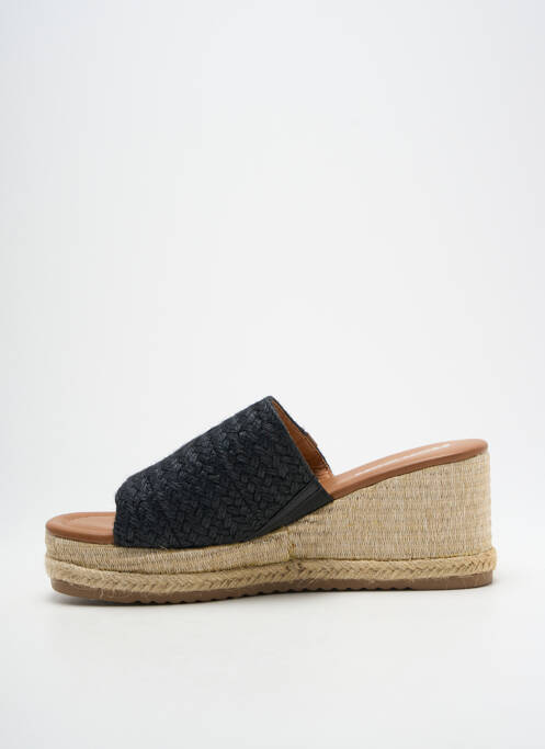 Mules/sabots talon compensé talon de 7 à 9cm noir REFRESH femme