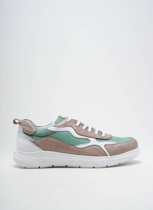 Baskets tissage satiné talon plat jusqu'à 3cm vert ANDREA CONTI femme