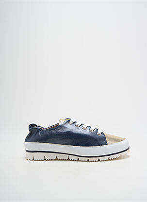 Baskets matière lisse talon plat jusqu'à 3cm bleu G.MAX femme