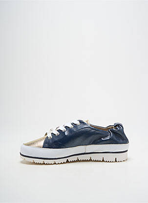 Baskets matière lisse talon plat jusqu'à 3cm bleu G.MAX femme